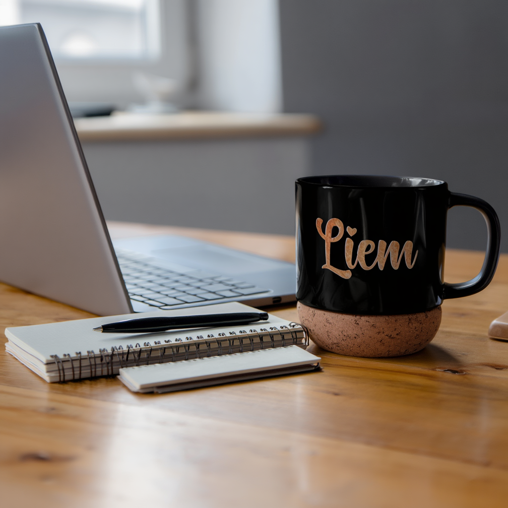 Personalized Ceramic Mug with Premium Cork Base