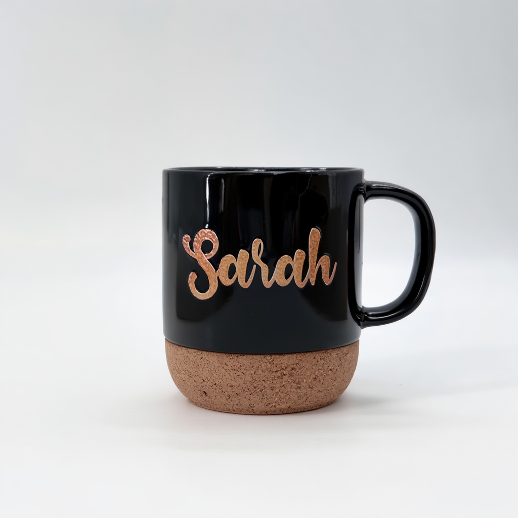 Personalized Ceramic Mug with Premium Cork Base