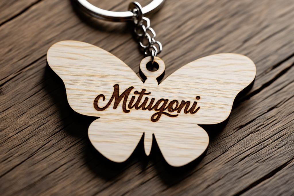 Custom Wooden Keychain - Personalized Design
