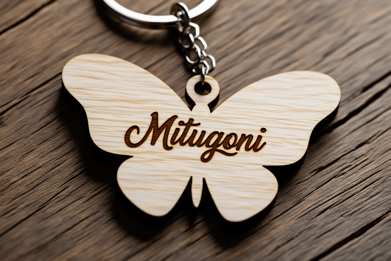 Custom Wooden Keychain - Personalized Design