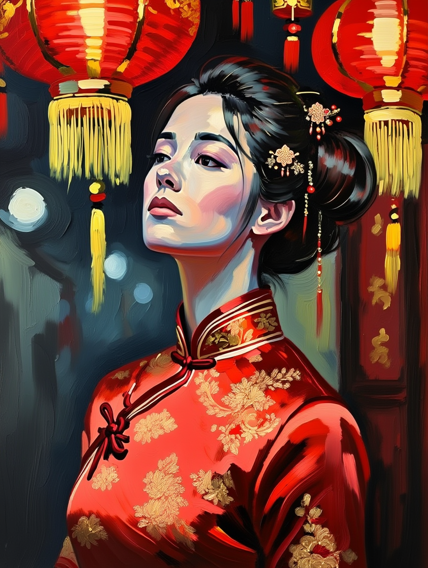 Elegant Portrait Canvas Print - MITUGONI ART Elegant Collection