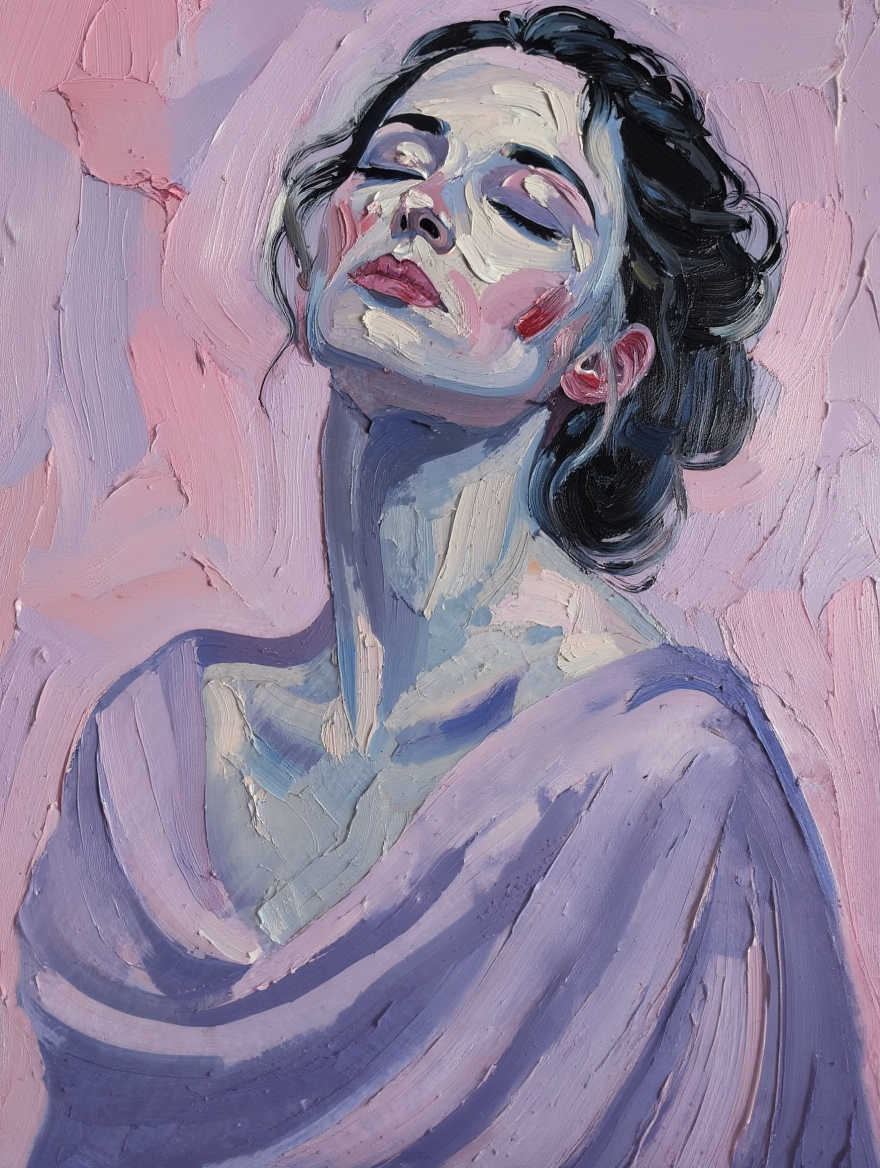 Ethereal Grace Portrait - Premium Canvas Art Print