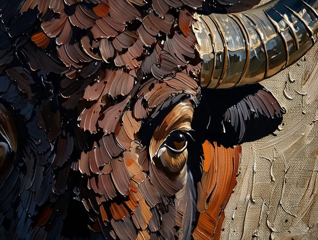 Close-up of a textured surface with brown, black, and gold colors