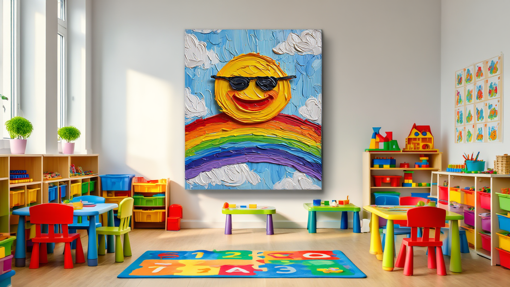 Sunshine &amp; Rainbow Joy - Premium Canvas Art Print
