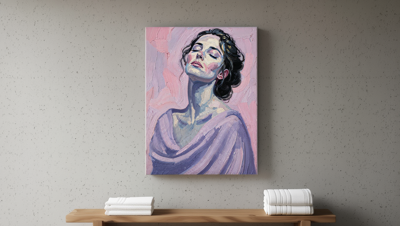 Ethereal Grace Portrait - Premium Canvas Art Print