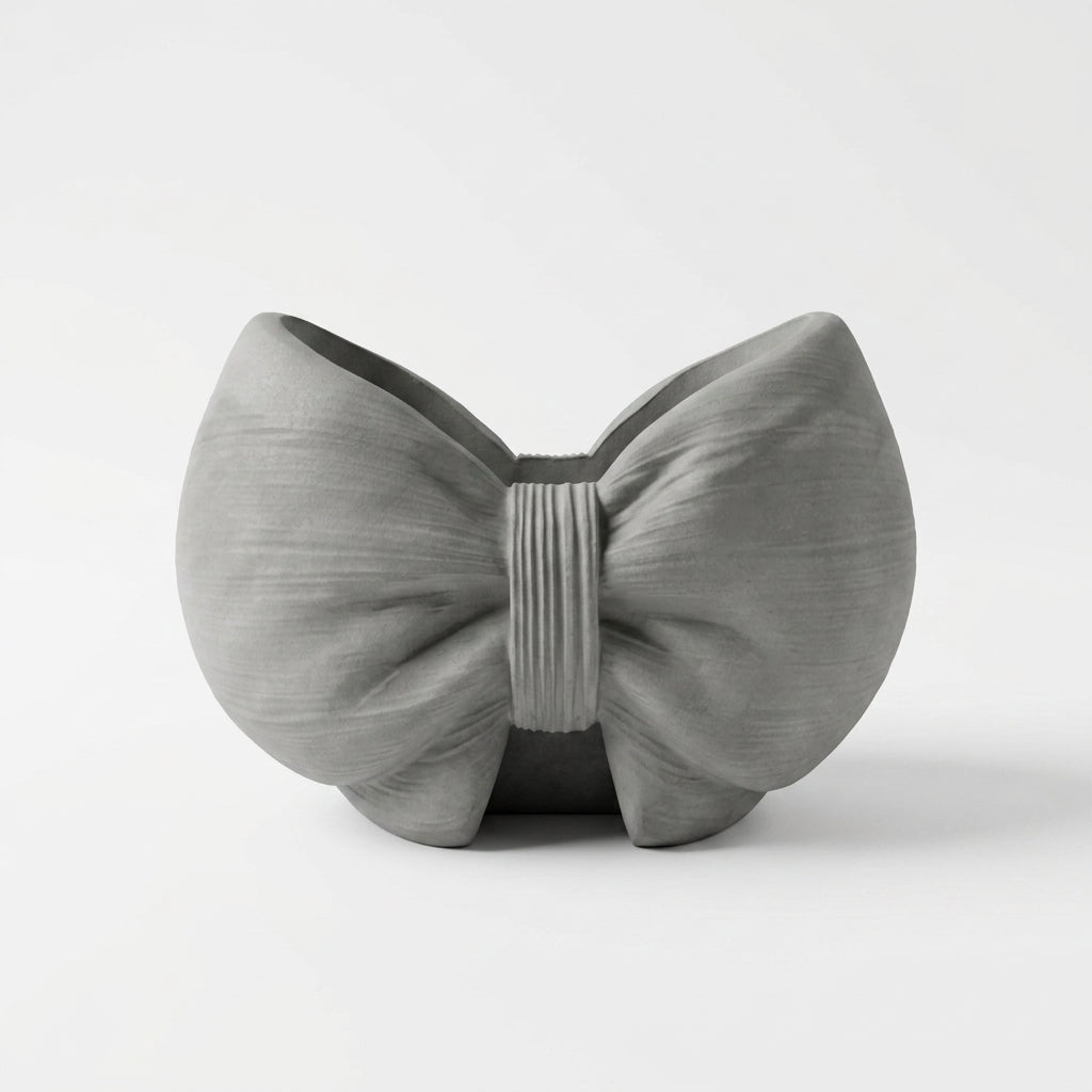 Chic Concrete Bow Sculpture
