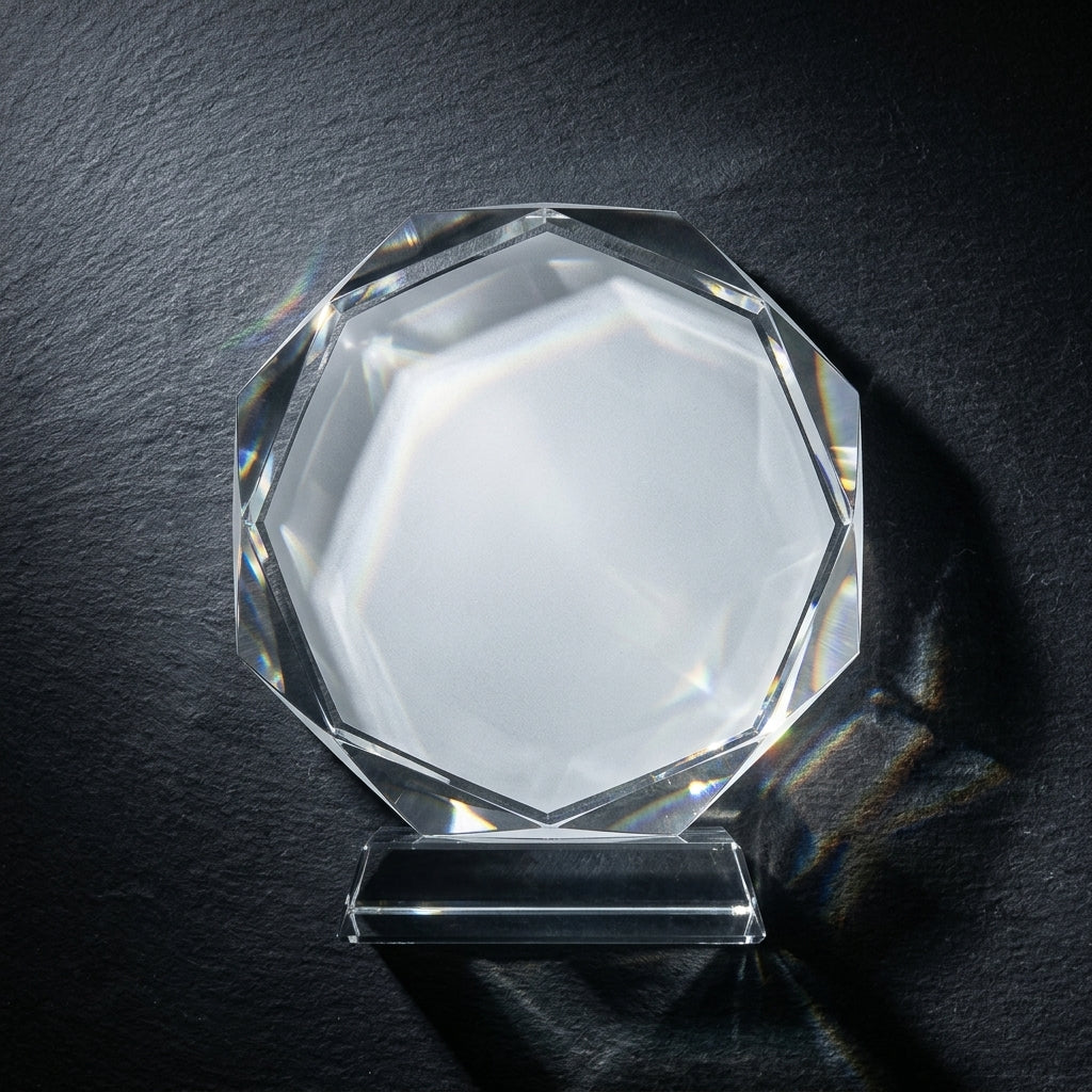 Premium Custom Sublimation Octagon Glass Award