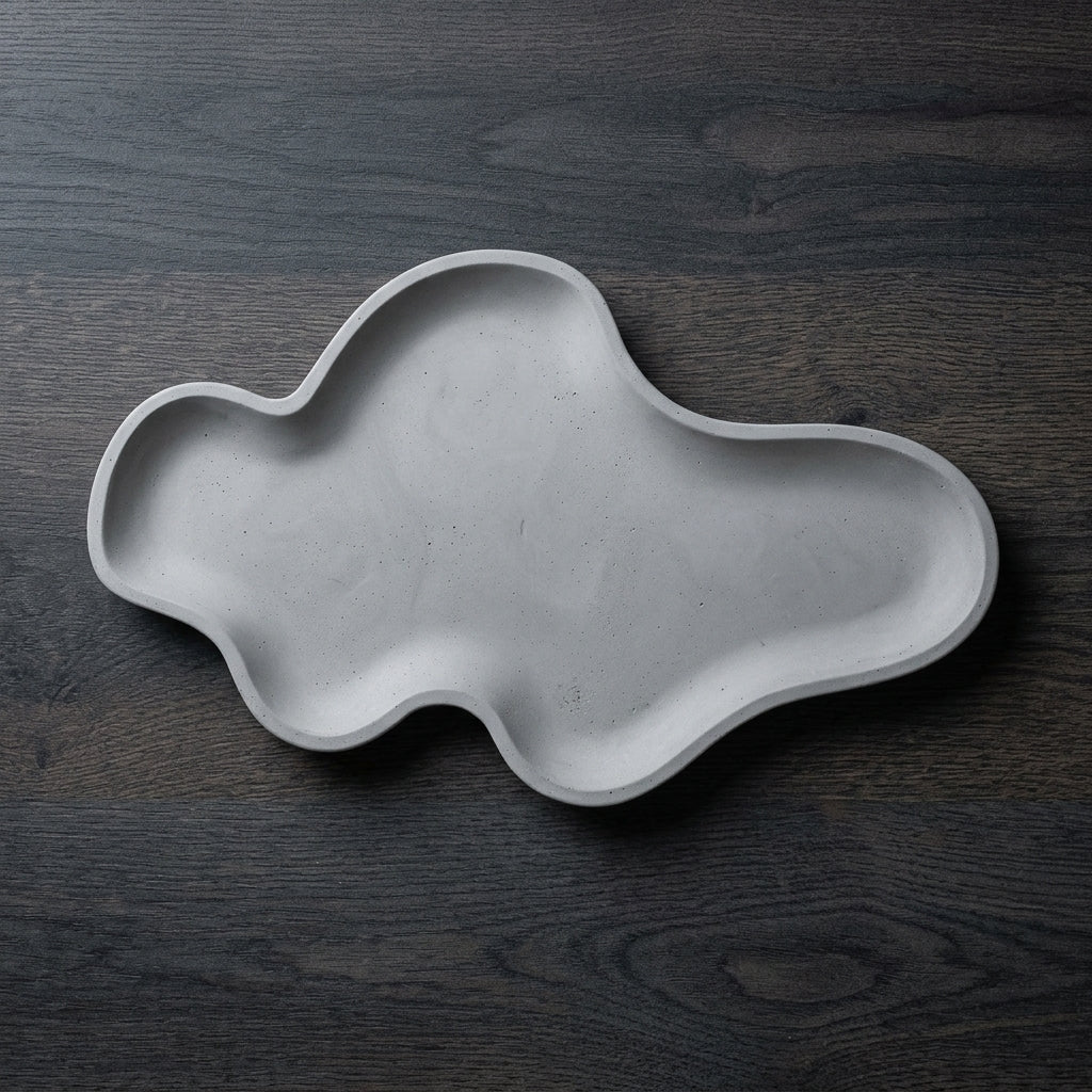 Amoeba Cloud Tray - Minimalist Concrete Organizer