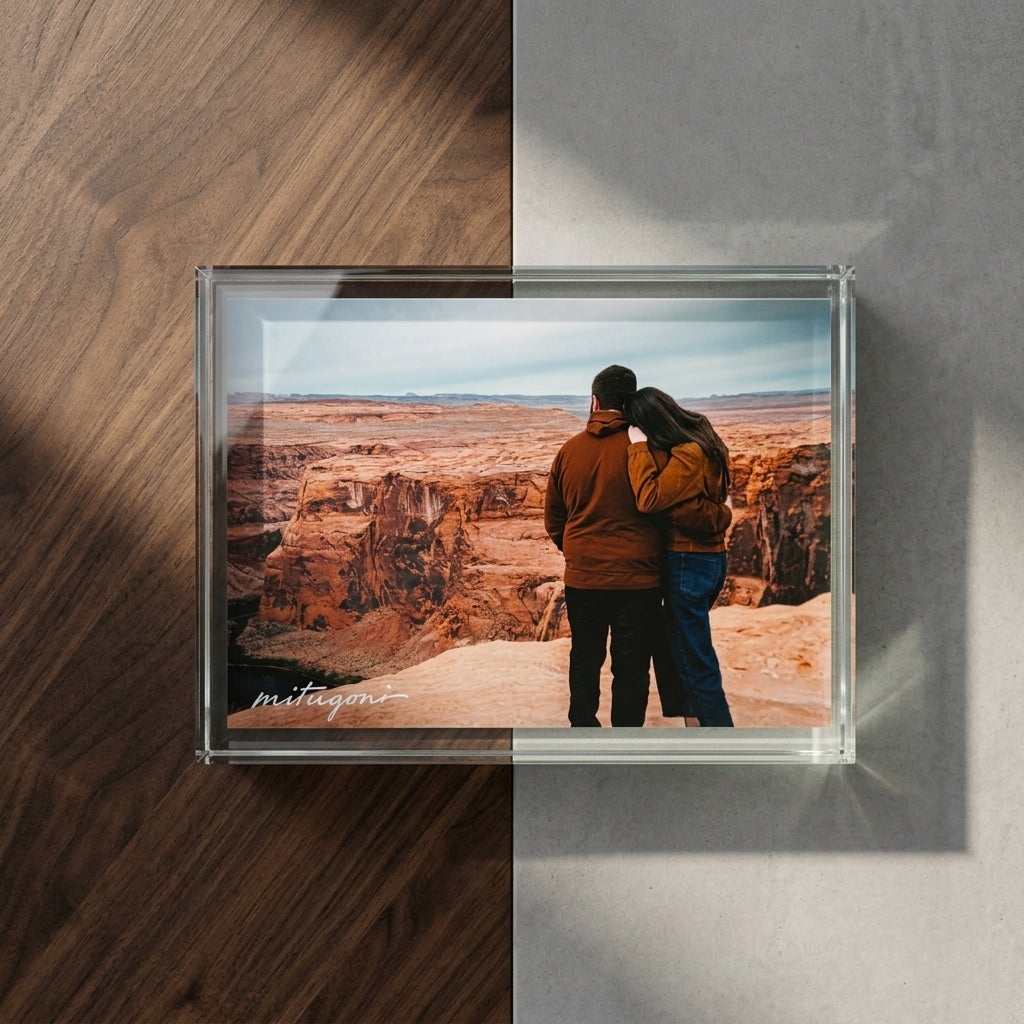 Big Floating Magnetic Glass Photo Frame