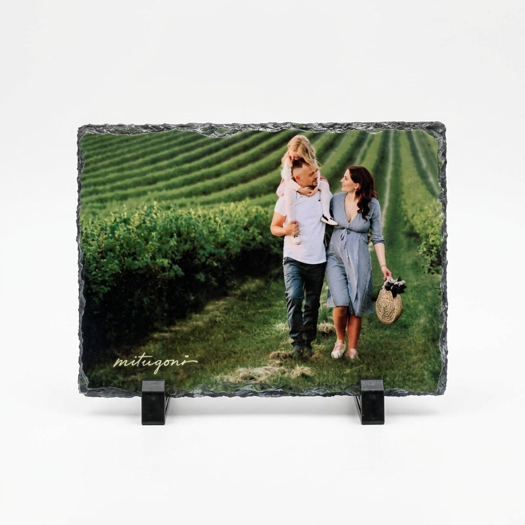 Custom Sublimation Photo Print on Natural Basalt Rock Slates