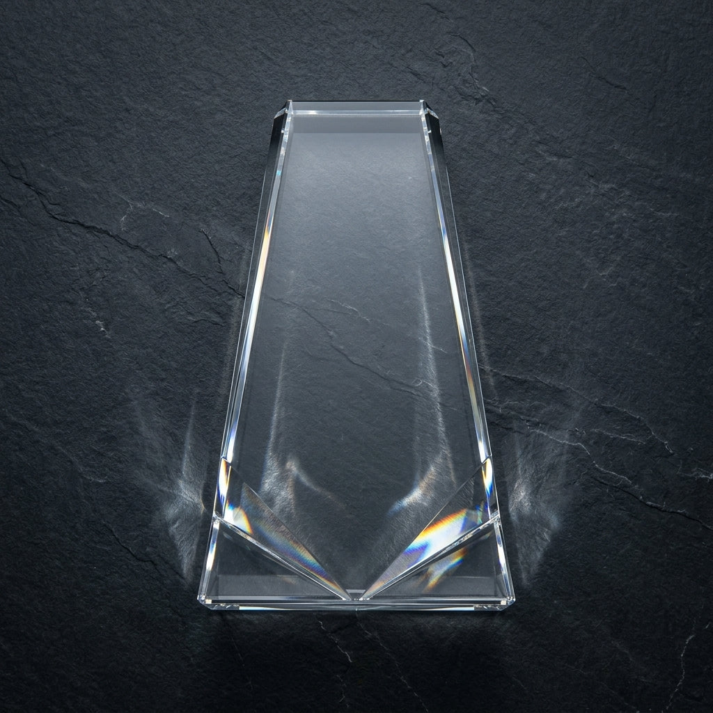 Premium Faceted Crystal Obelisk Recognition Award