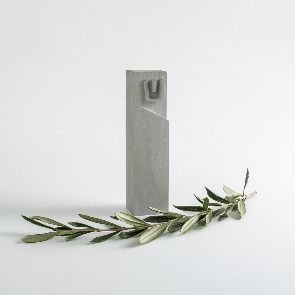 Minimalist Concrete Mezuzah