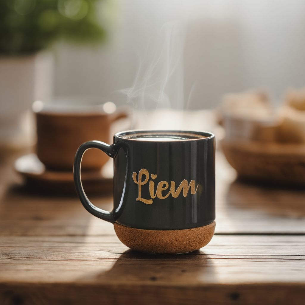 Personalized Ceramic Mug with Premium Cork Base