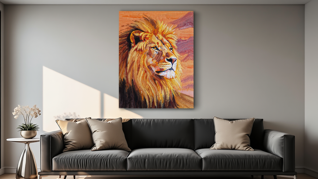 Majestic Lion King - Premium Canvas Art Print