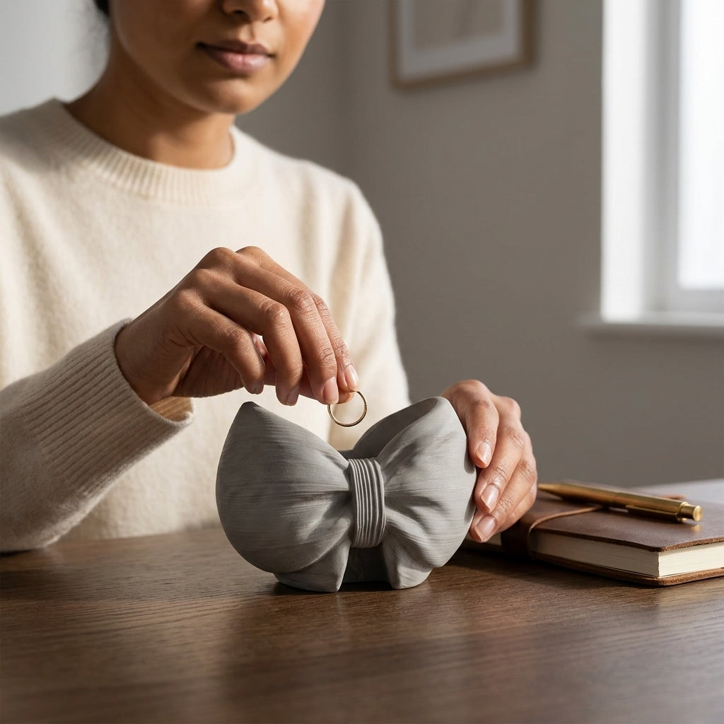 Chic Concrete Bow Sculpture