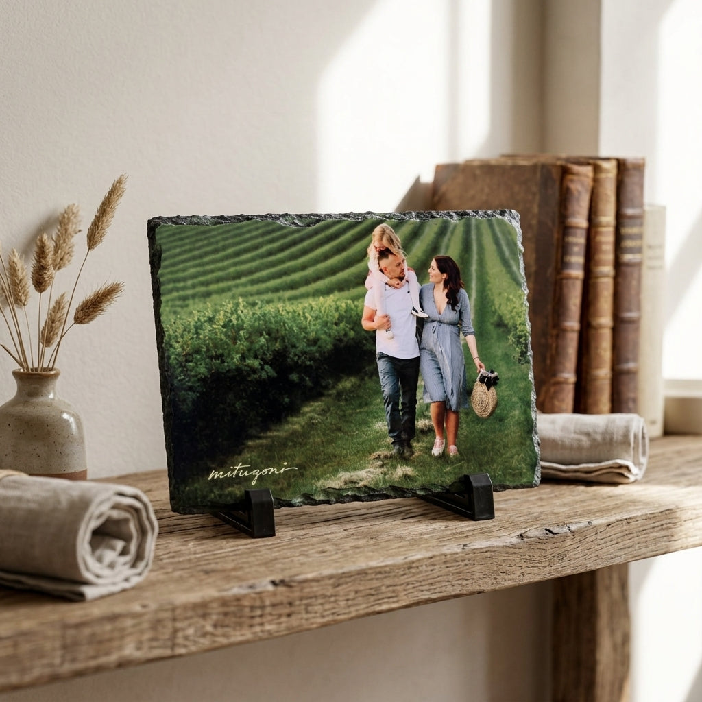 Custom Sublimation Photo Print on Natural Basalt Rock Slates