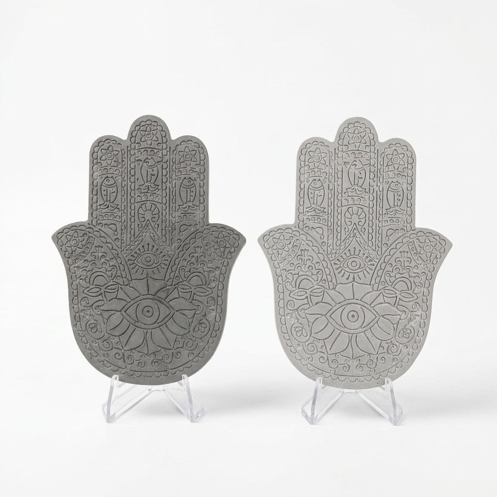 Detailed Concrete Hamsa - Modern Protection Symbol