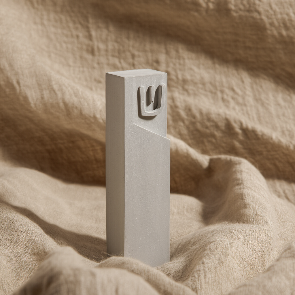 Minimalist Concrete Mezuzah