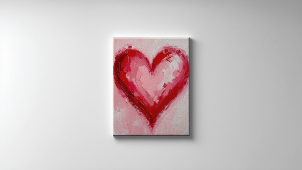 Abstract Heart Expression - Premium Canvas Art Print