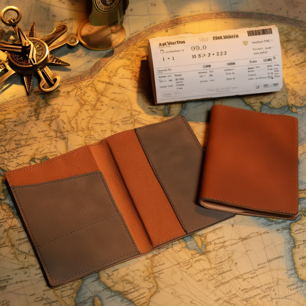 Faux Leather Passport Cover + Custom Laser Engraved