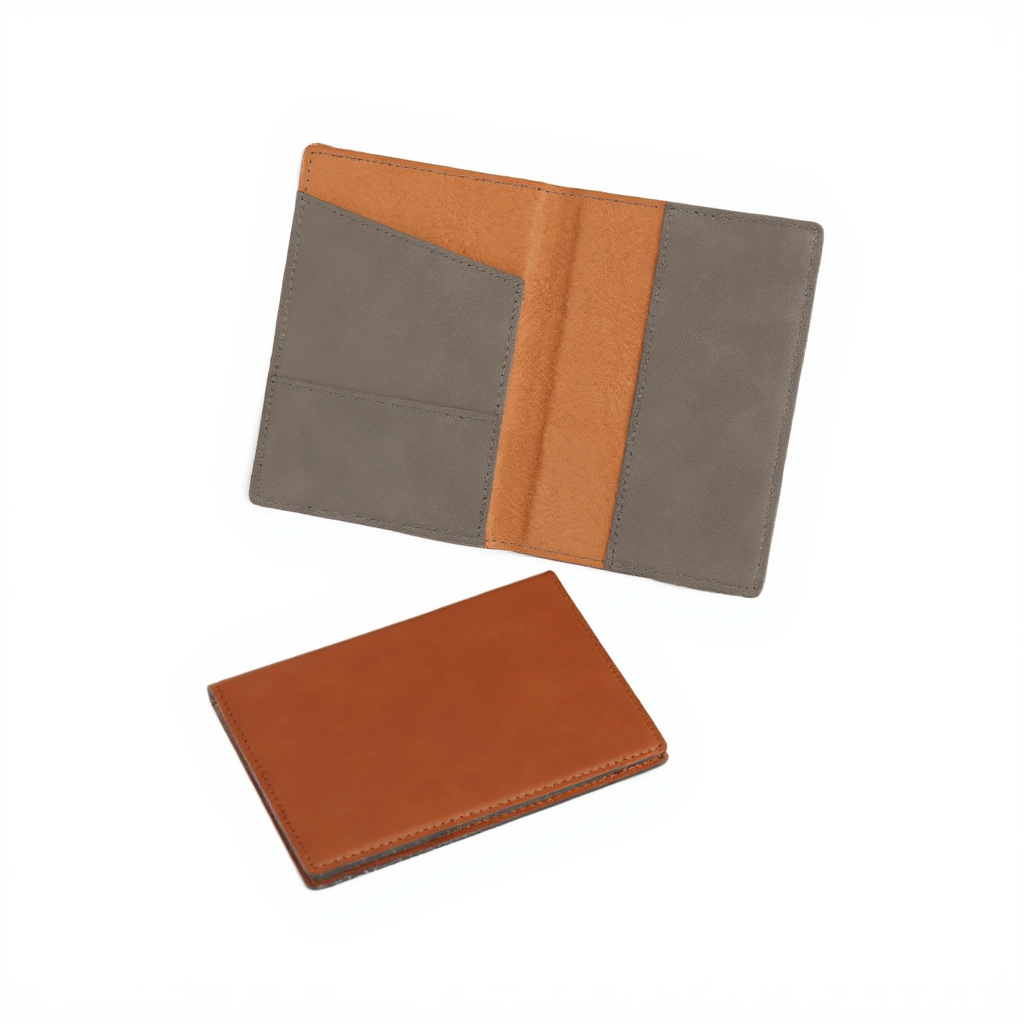 Faux Leather Passport Cover + Custom Laser Engraved