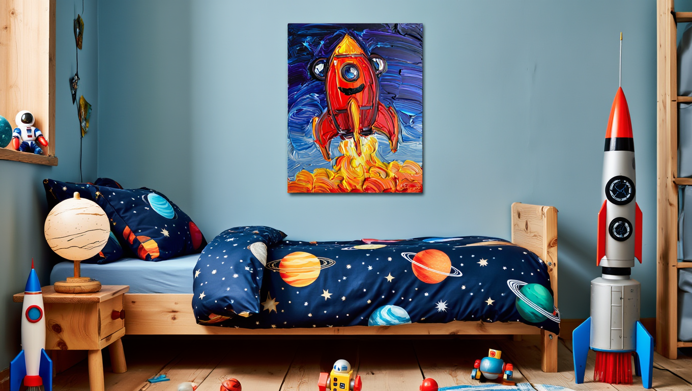 Blast Off Adventure - Premium Canvas Art Print