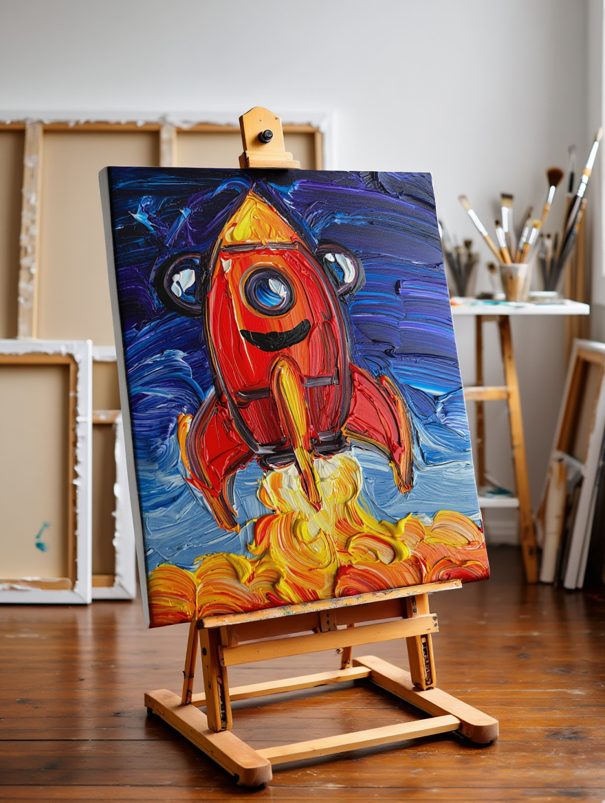Blast Off Adventure - Premium Canvas Art Print
