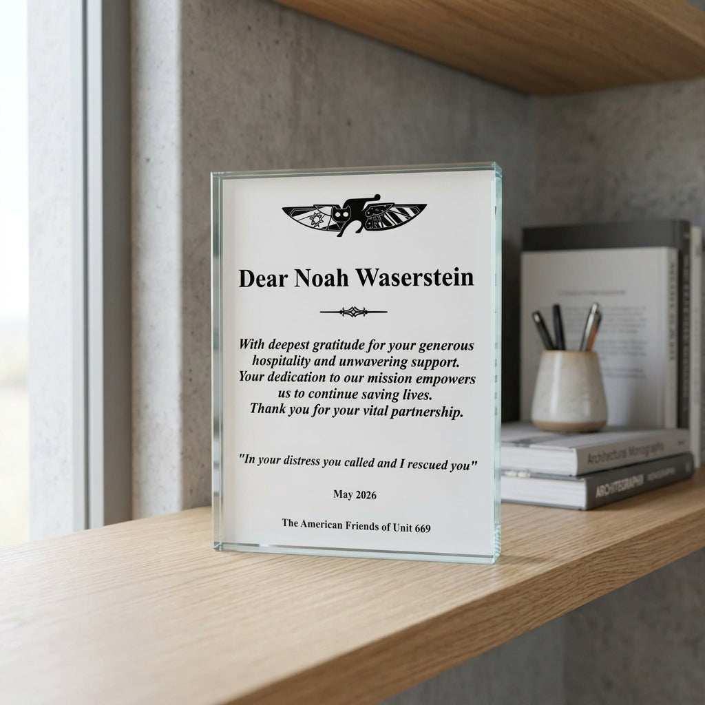 Premium Custom Sublimation Glass Recognition Award