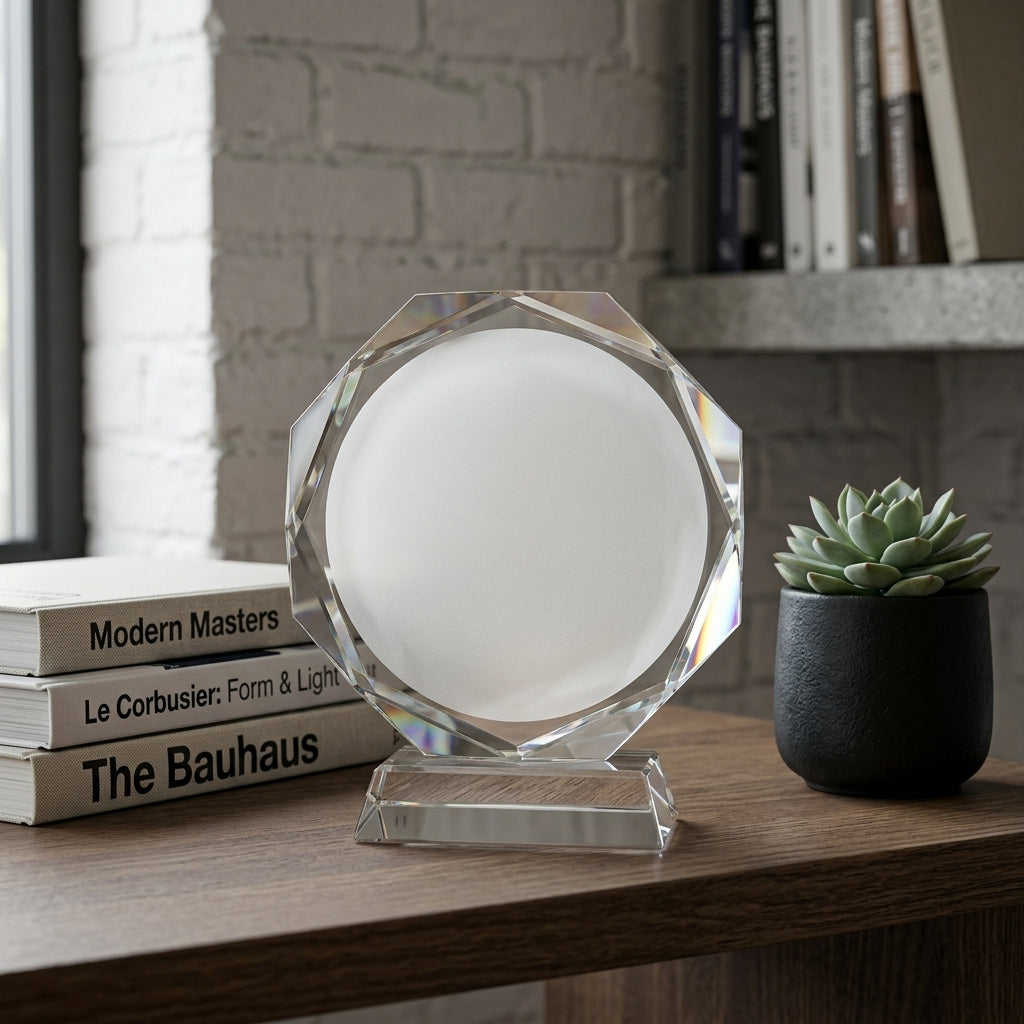 Premium Custom Sublimation Octagon Glass Award