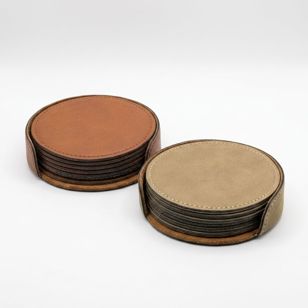 Leather Coaster Set