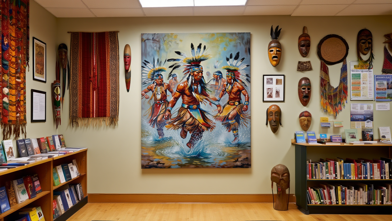 Sacred Waters Ceremony - Premium Canvas Art Print