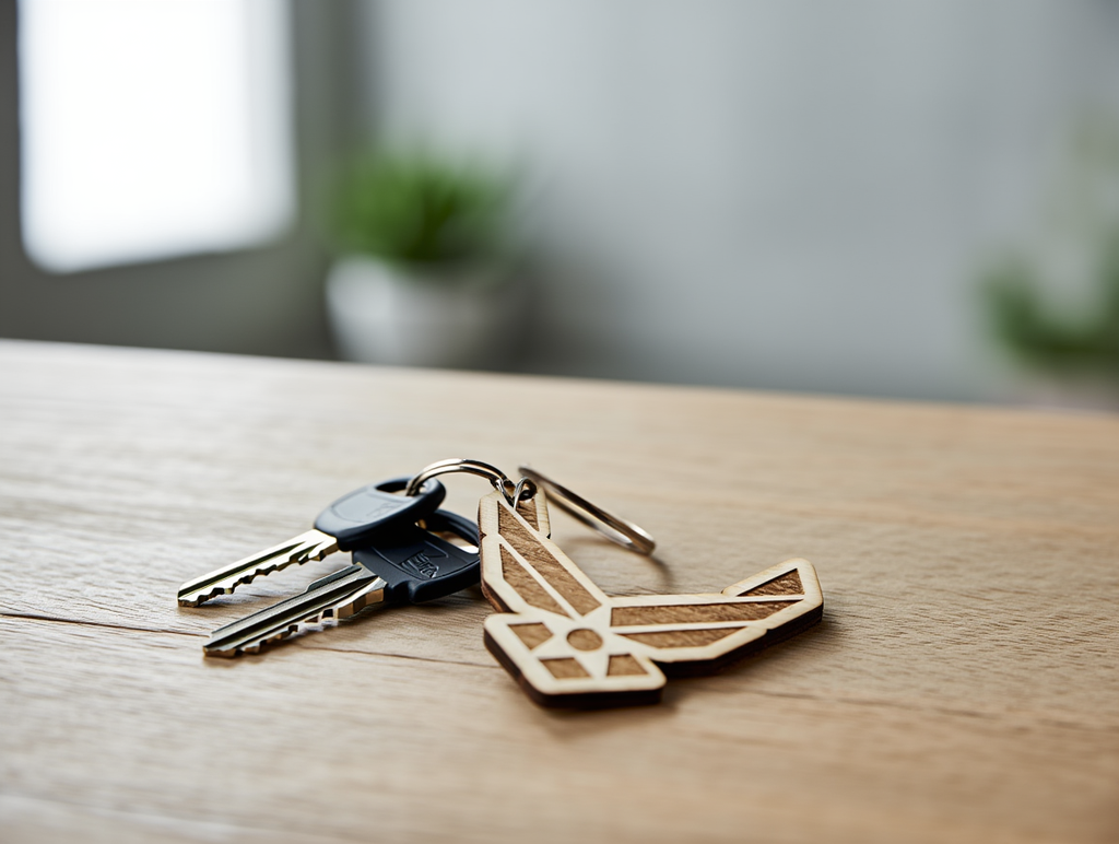 Custom Wooden Keychain - Personalized Design