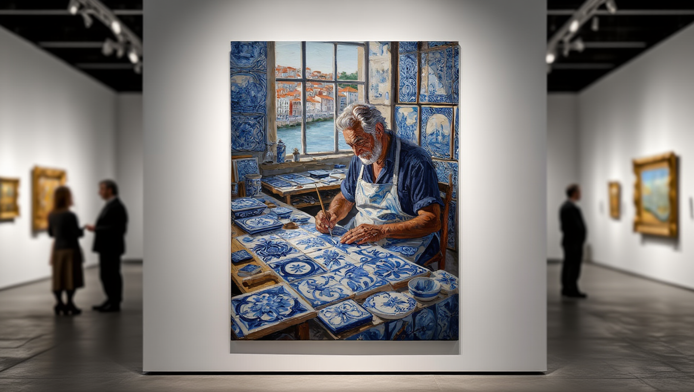 Premium Giclée Art Print (Paper or Canvas) - Portuguese Azulejo