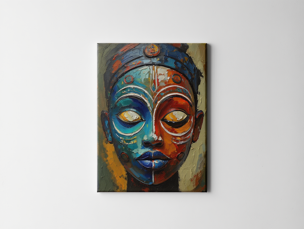 Yoruba Mask - Premium Canvas Art Print