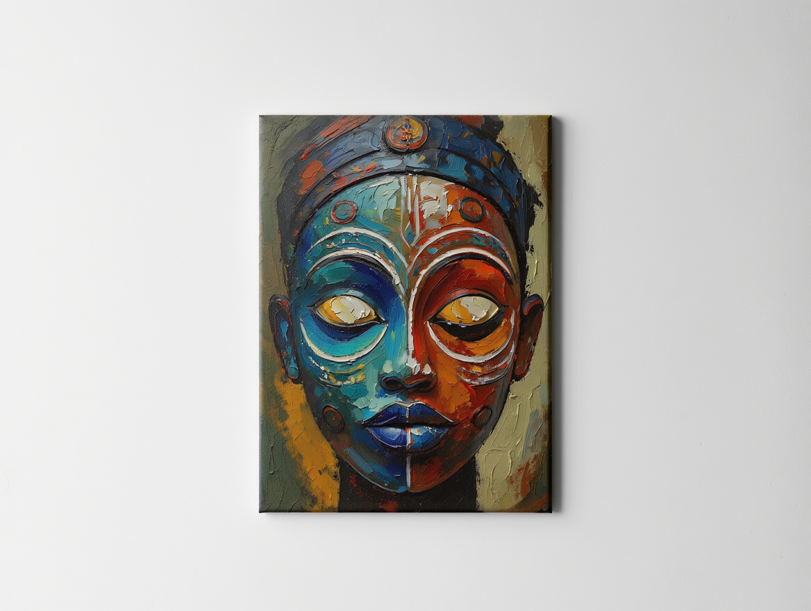 Yoruba Mask - Premium Canvas Art Print
