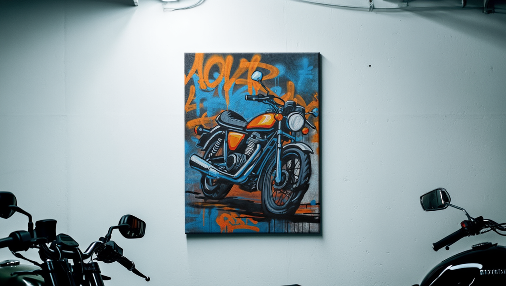 Premium Giclée Art Print (Paper or Canvas) - Urban Motorcycle