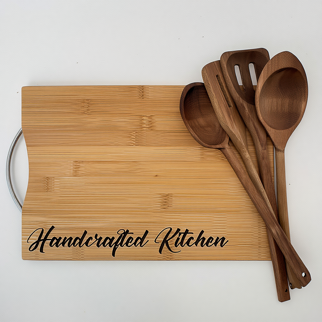 Handcrafted Kitchen - Premium Bamboo Cutting Board