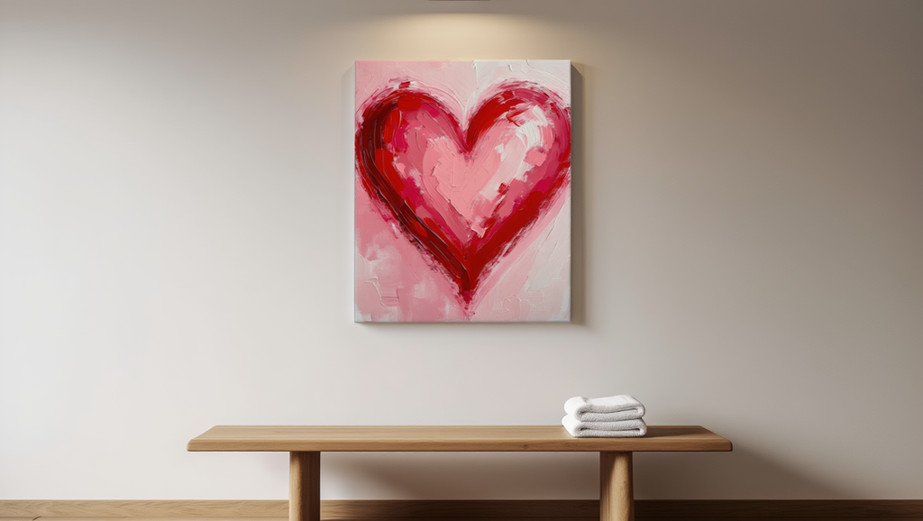 Abstract Heart Expression - Premium Canvas Art Print