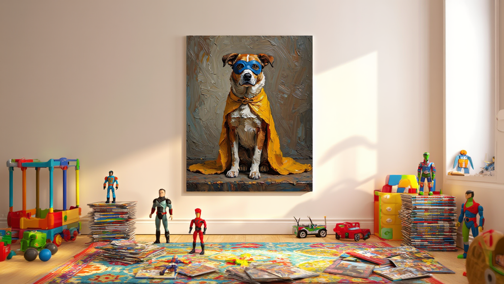 Super Pup Hero - Premium Canvas Art Print