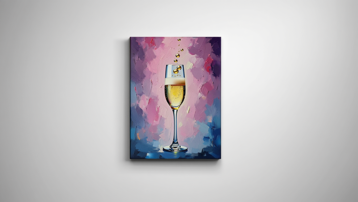 Champagne Celebration - Premium Canvas Art Print