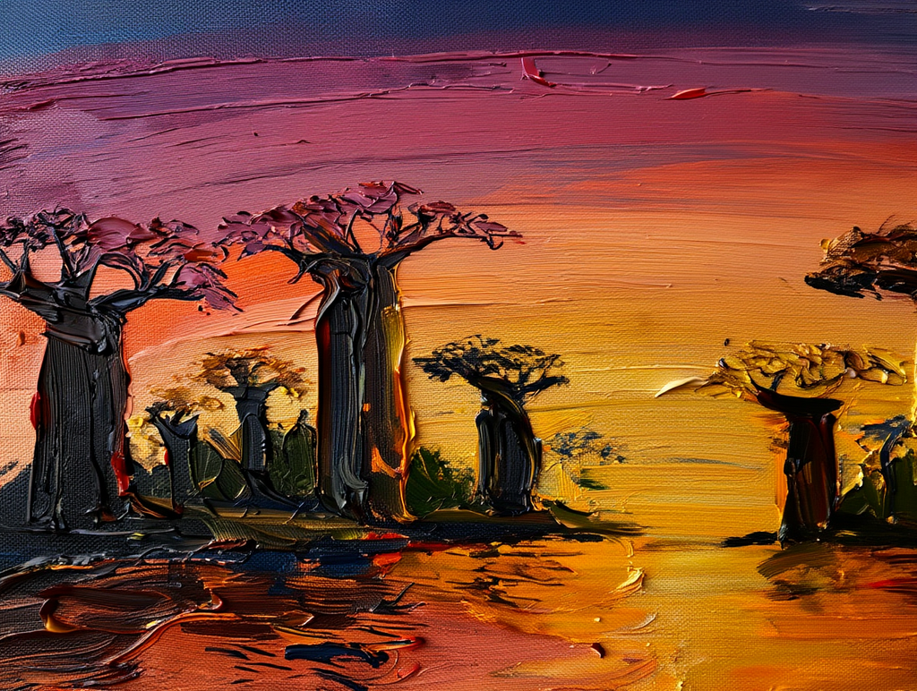 Premium Giclée Art Print (Paper or Canvas) - Malagasy Fisherman at Avenue of the Baobabs