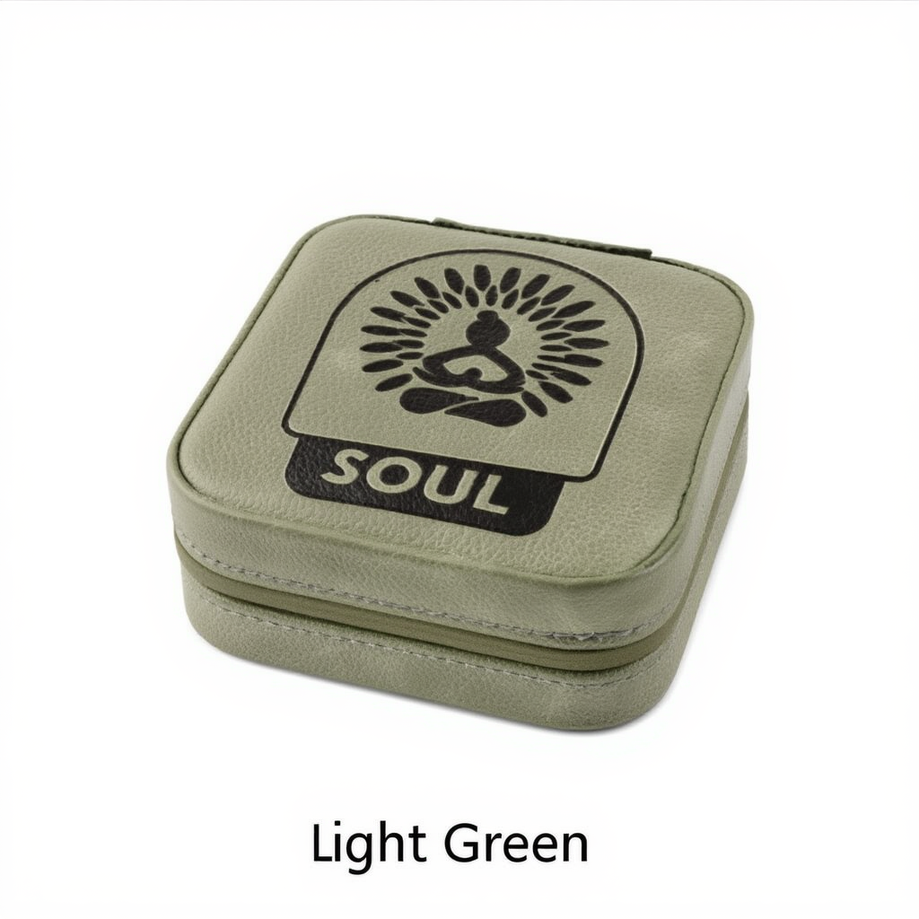 Light green jewelry box with 'Soul' logo on a white background