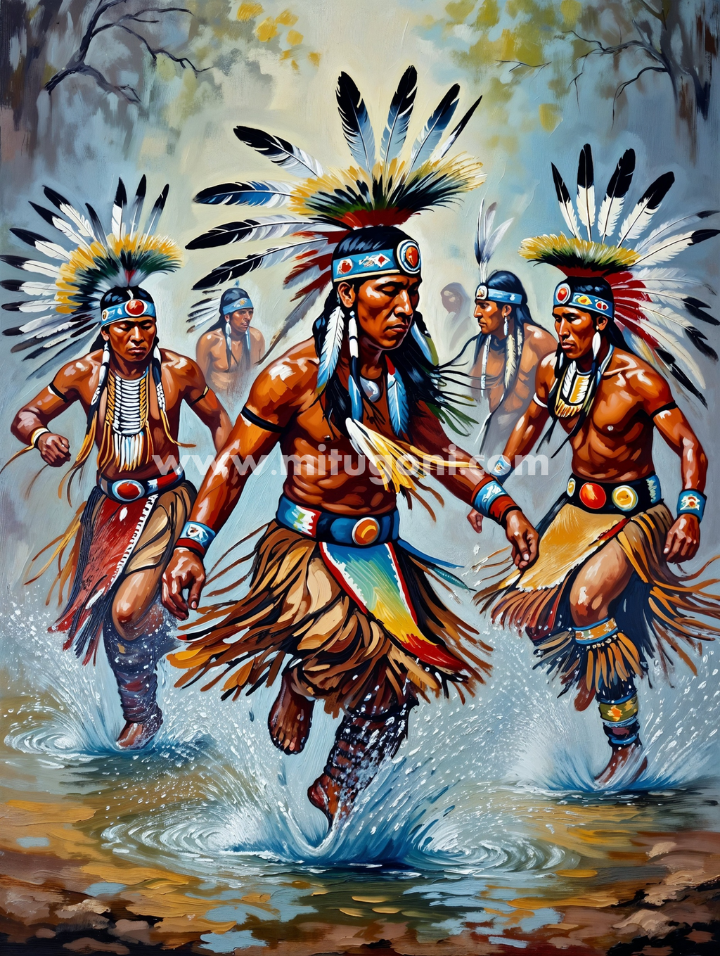 Premium Giclée Art Print (Paper or Canvas) - Sacred Waters Ceremony