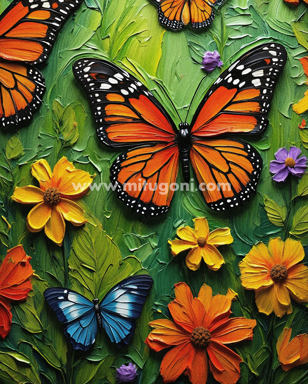 Premium Giclée Art Print (Paper or Canvas) - Butterfly Garden Paradise