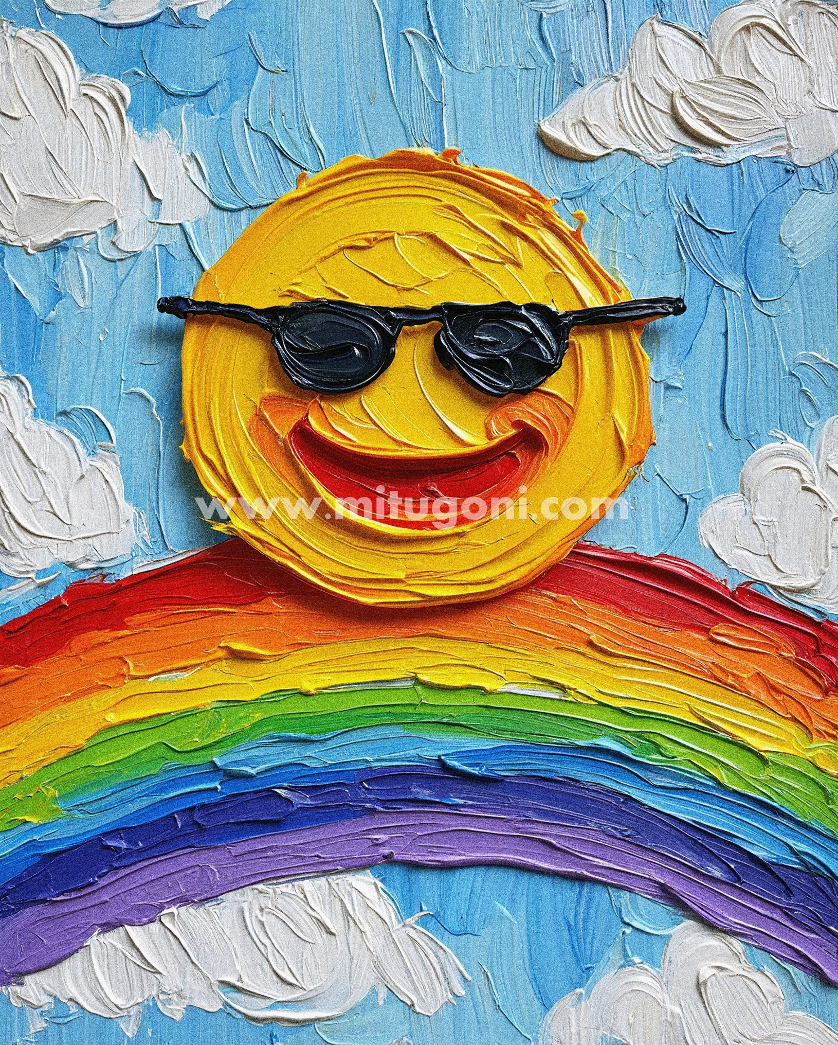 Premium Giclée Art Print (Paper or Canvas) - Sunshine & Rainbow Joy