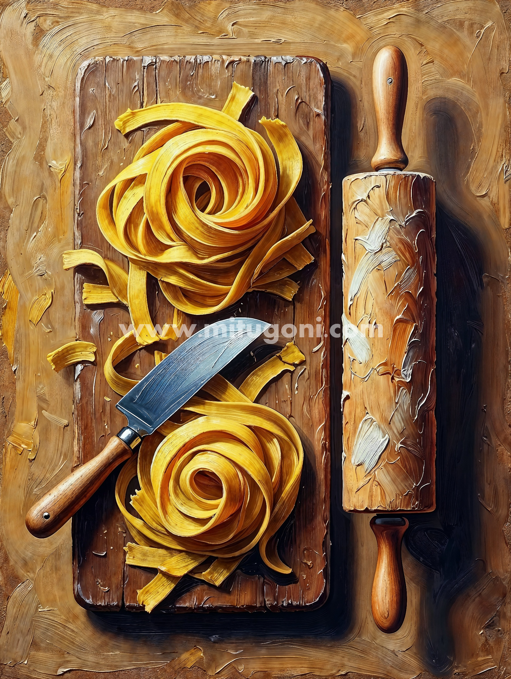 Premium Giclée Art Print (Paper or Canvas) - Artisan Pasta Kitchen