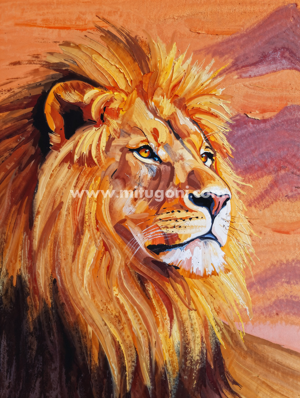 Premium Giclée Art Print (Paper or Canvas) - Majestic Lion King