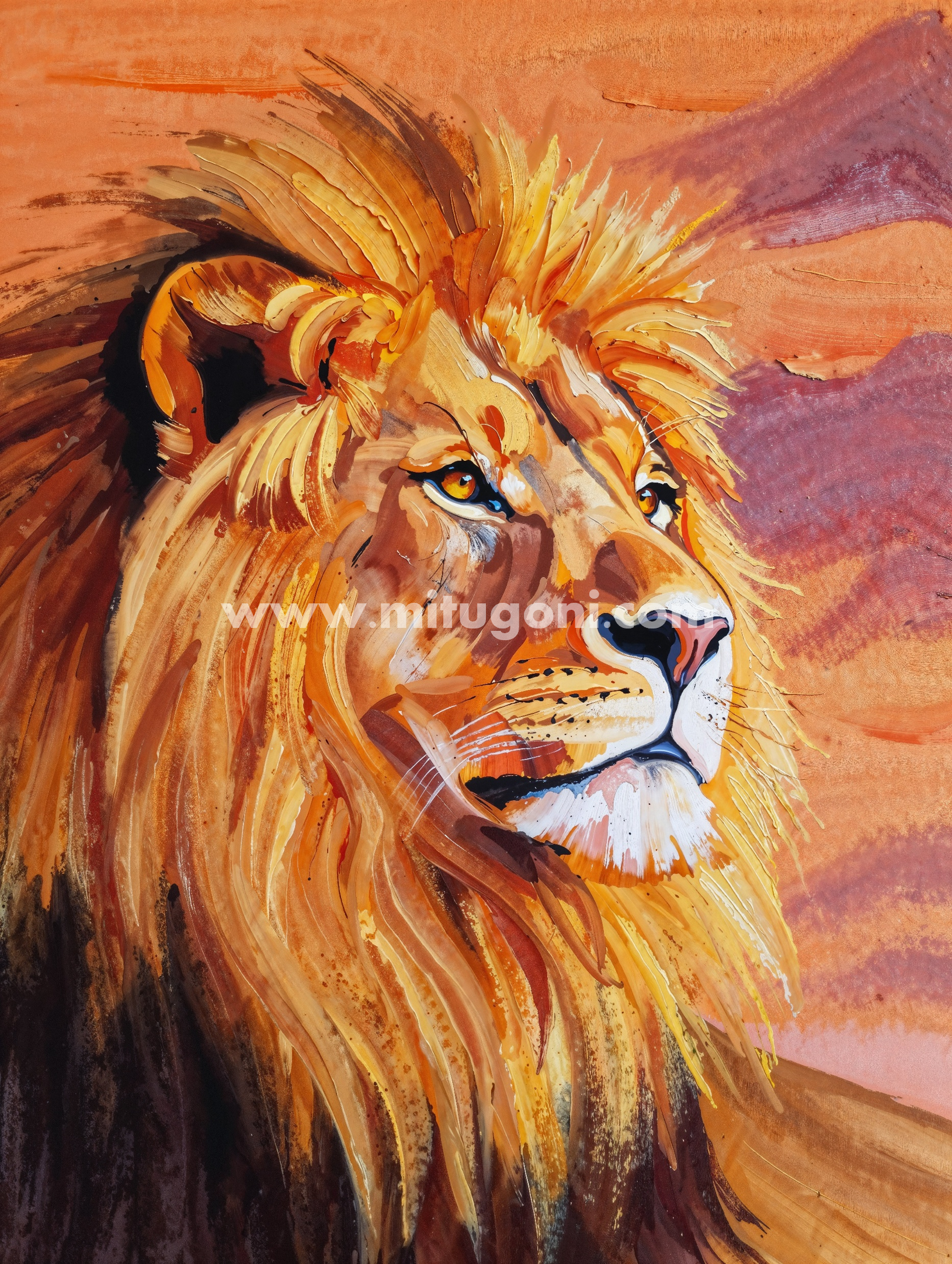 Premium Giclée Art Print (Paper or Canvas) - Majestic Lion King