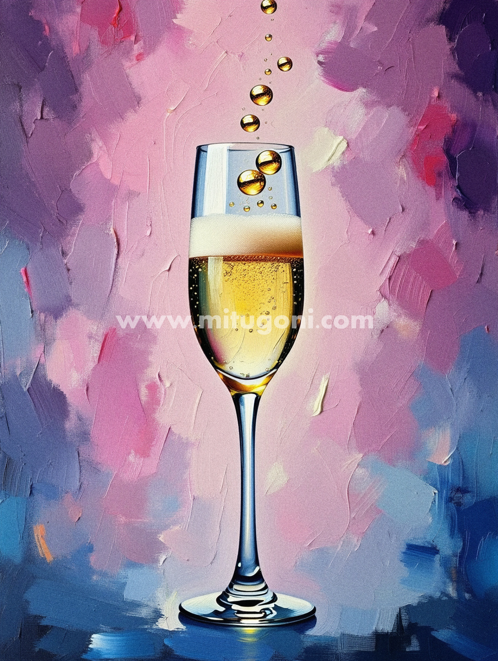 Premium Giclée Art Print (Paper or Canvas) - Champagne Celebration