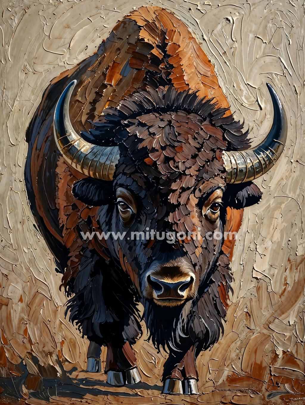 Premium Giclée Art Print (Paper or Canvas) - Bison Strength Oil